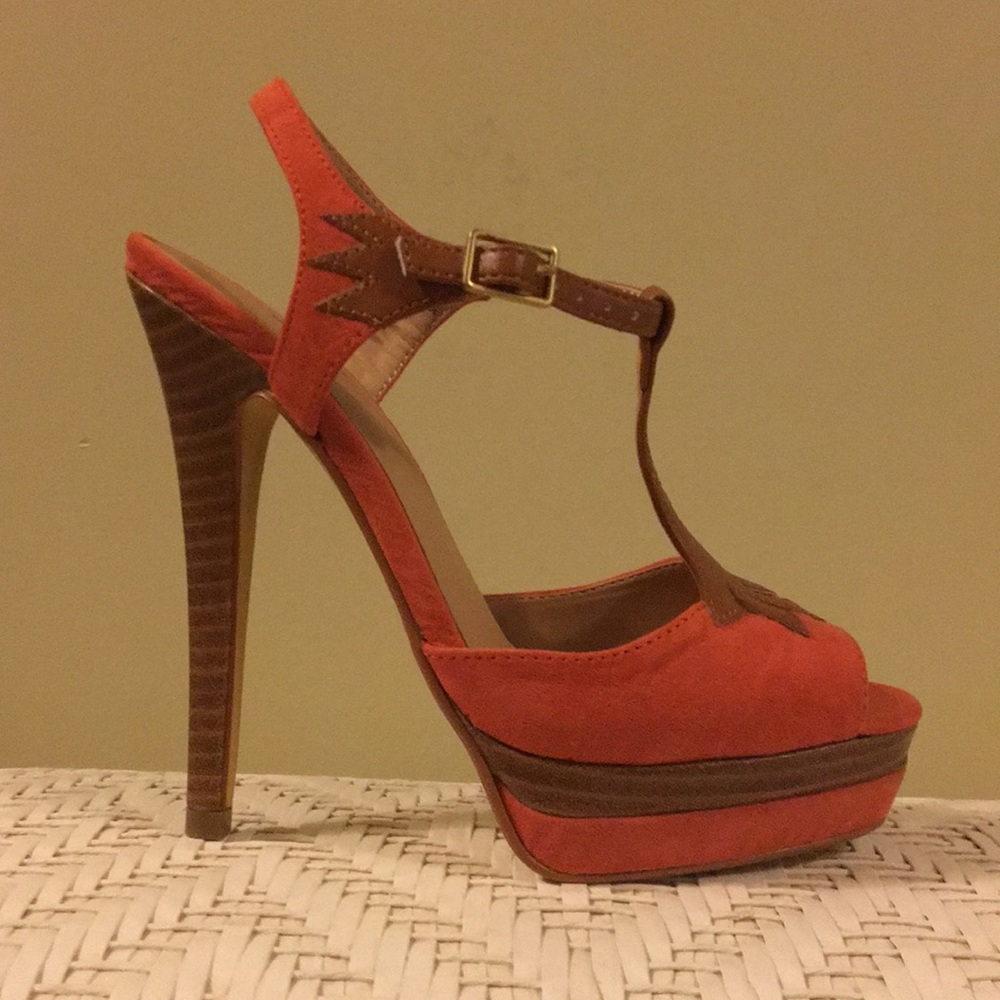 JustFab platform stiletto open-toed shoes